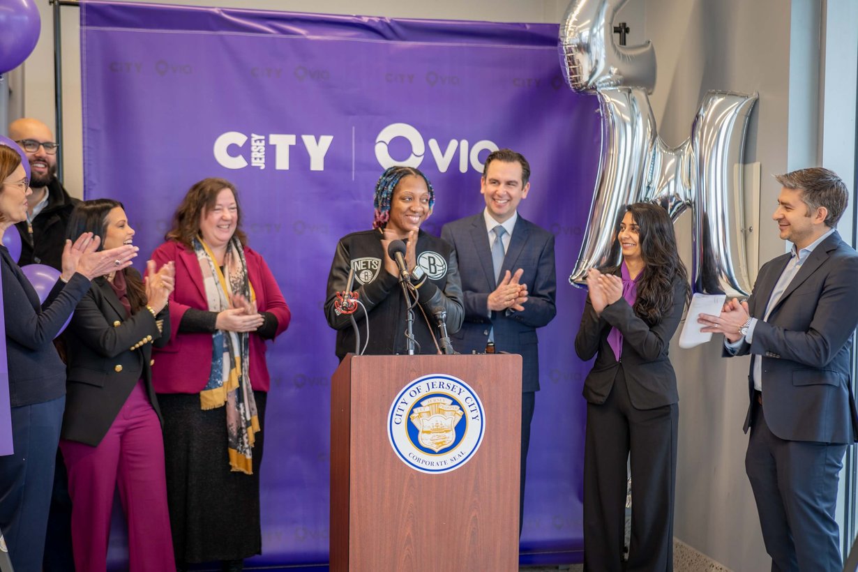 Mayor Steven Fulop and Director of Infrastructure Barkha Patel deliver impactful transit in Jersey City with Via.