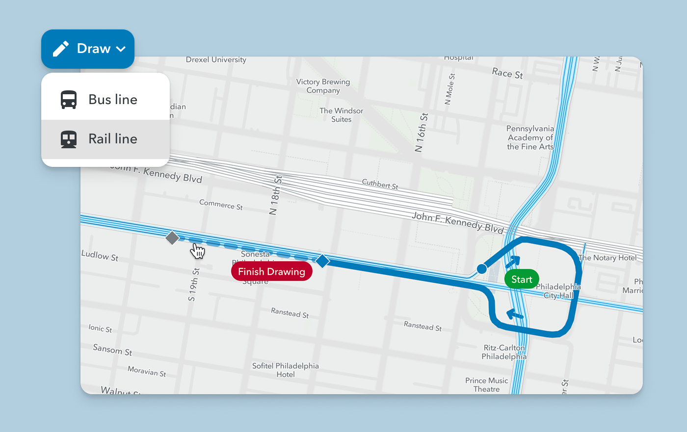 Rail routing