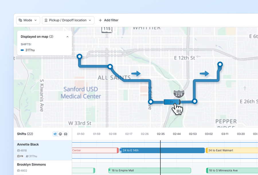 Via-fixed-route-operate