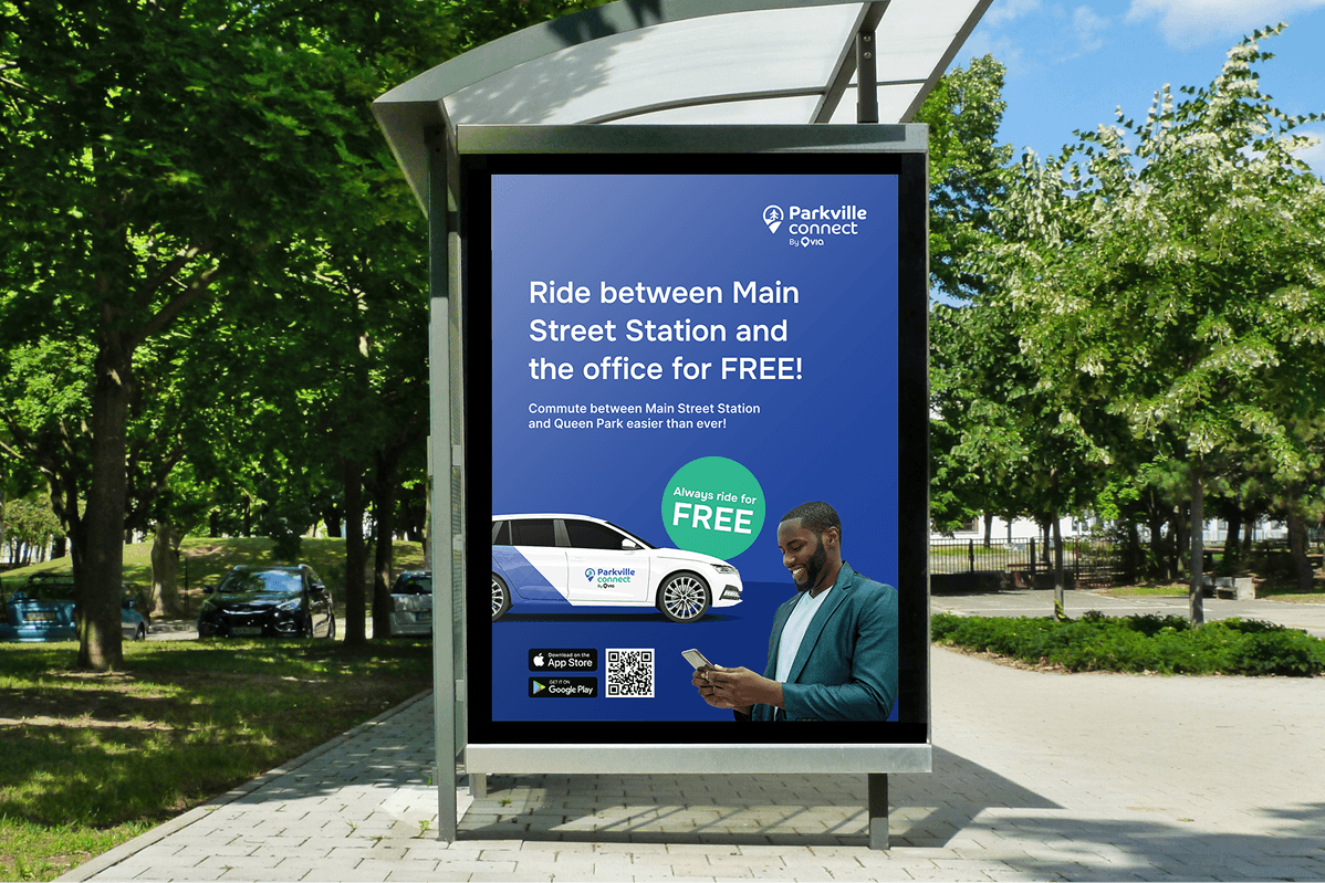bus stop poster mockup