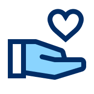 Hand heart-filled