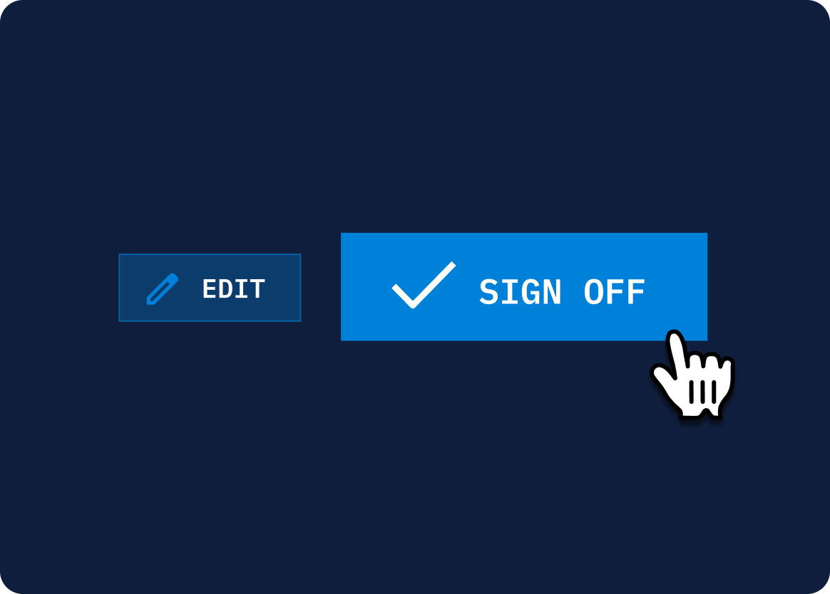 sign off